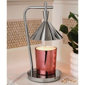 Candle Lamp Warmer Silver Tri Shade With Timers - Threshold BRAND NEW WITH TAGS